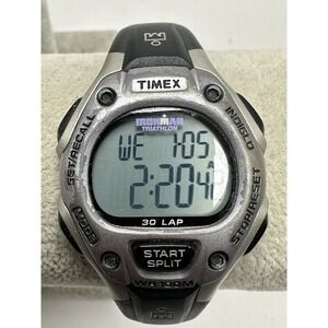 Timex Ironman New‎ Battery 171 Ladies Watch 34MM 7.5" 30 Lap Black Gray X33